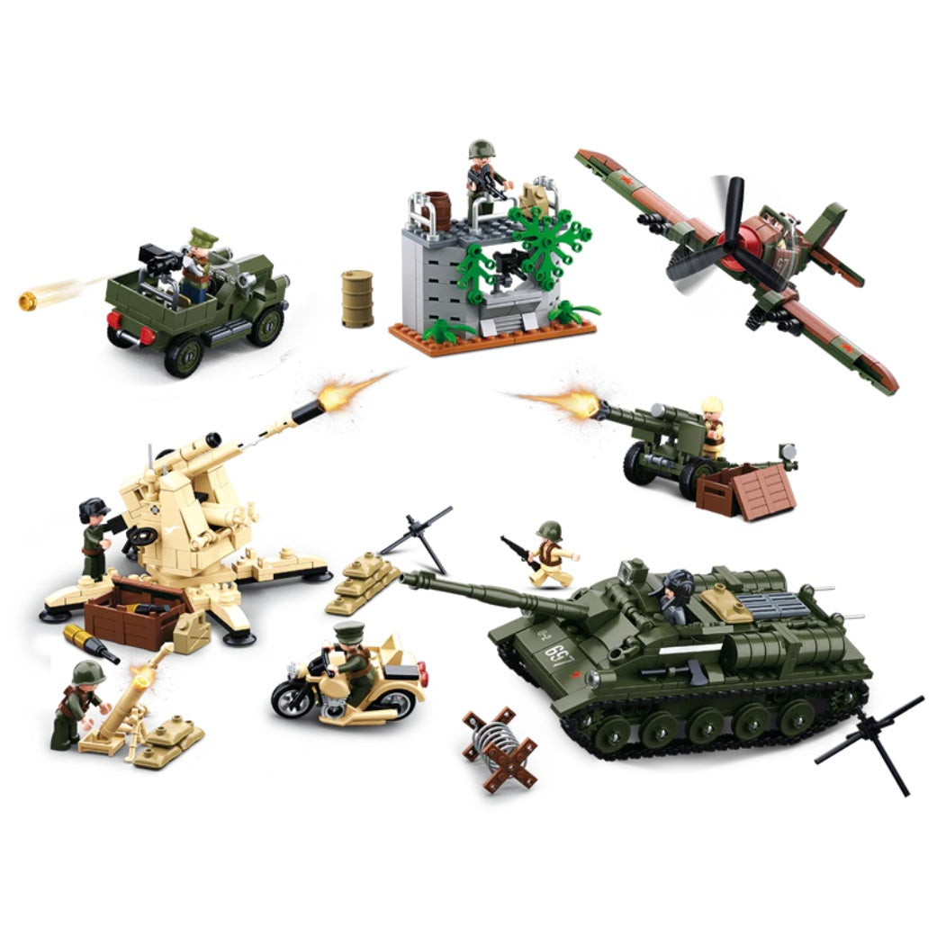 Sluban B0697 WW2 Battle of Kursk with 9 Mini Figures