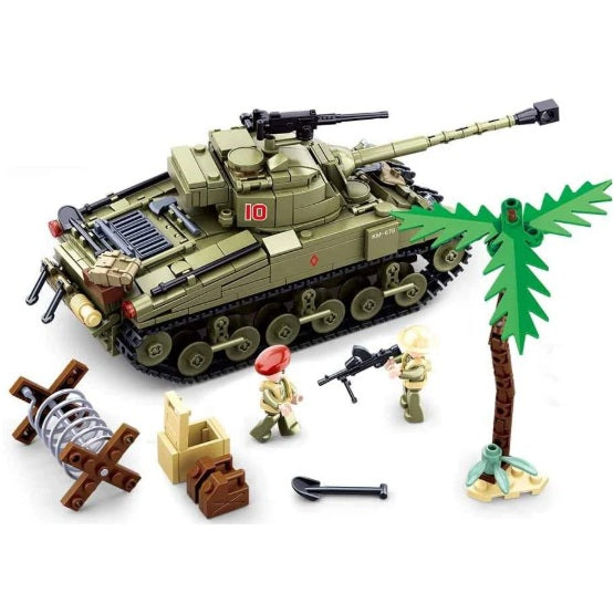 Sluban B0713 WW2 Battle Scene with 5 Mini Figures