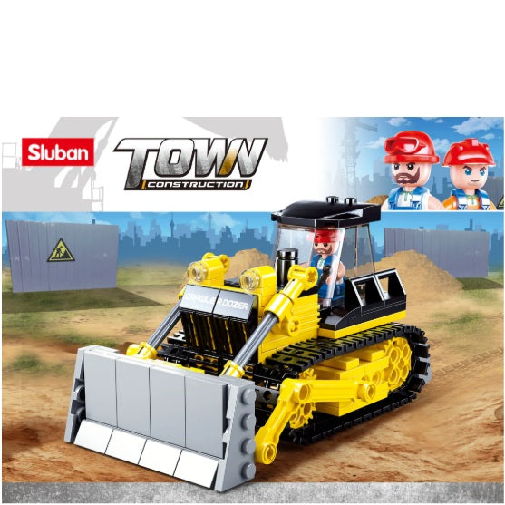 Sluban B0802 Town Construction Bulldozer with Minifigure