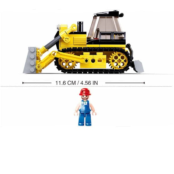 Sluban B0802 Town Construction Bulldozer with Minifigure