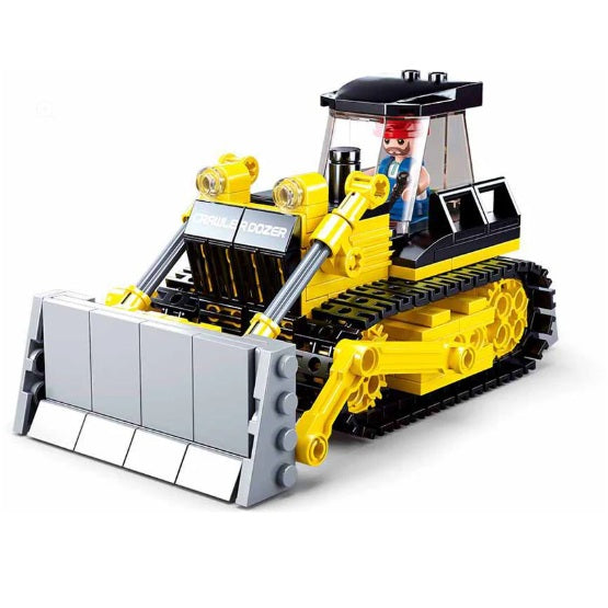 Sluban B0802 Town Construction Bulldozer with Minifigure