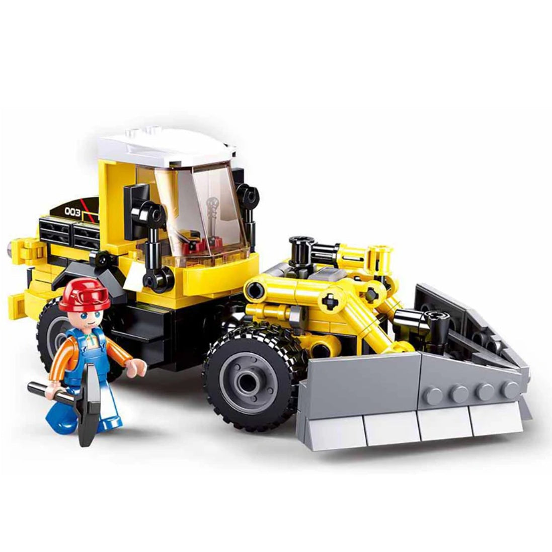 Sluban B0803 Town Construction Dozer/Plough with Minifigure