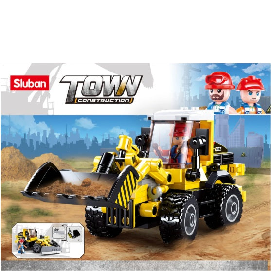 Sluban B0803 Town Construction Dozer/Plough with Minifigure
