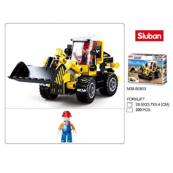 Sluban B0803 Town Construction Dozer/Plough with Minifigure