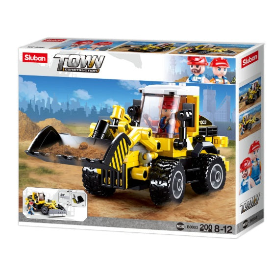 Sluban B0803 Town Construction Dozer/Plough with Minifigure