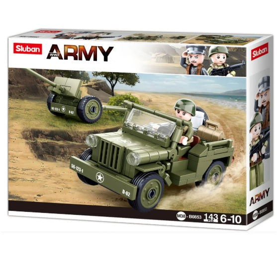 Sluban B0853 WW2 Willys Jeep With Mini Figure