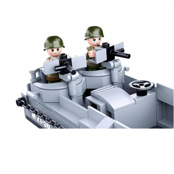 Sluban B0855 WW2 Higgins Landing Craft with 3 Minifigures