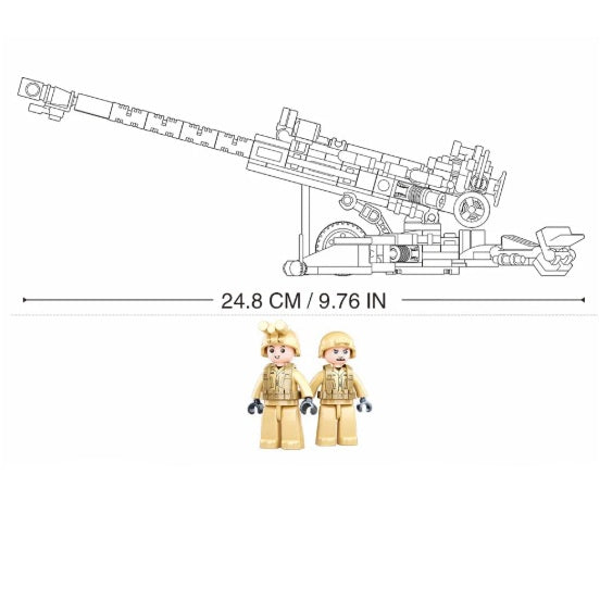 Sluban B0890 MB M777 Howitzer with 2 Minifigures