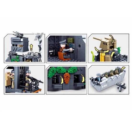 Sluban B0861 WW2 The Atlantic Wall with 8 Minifigures