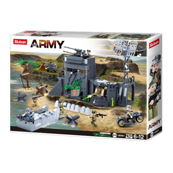 Sluban B0861 WW2 The Atlantic Wall with 8 Minifigures