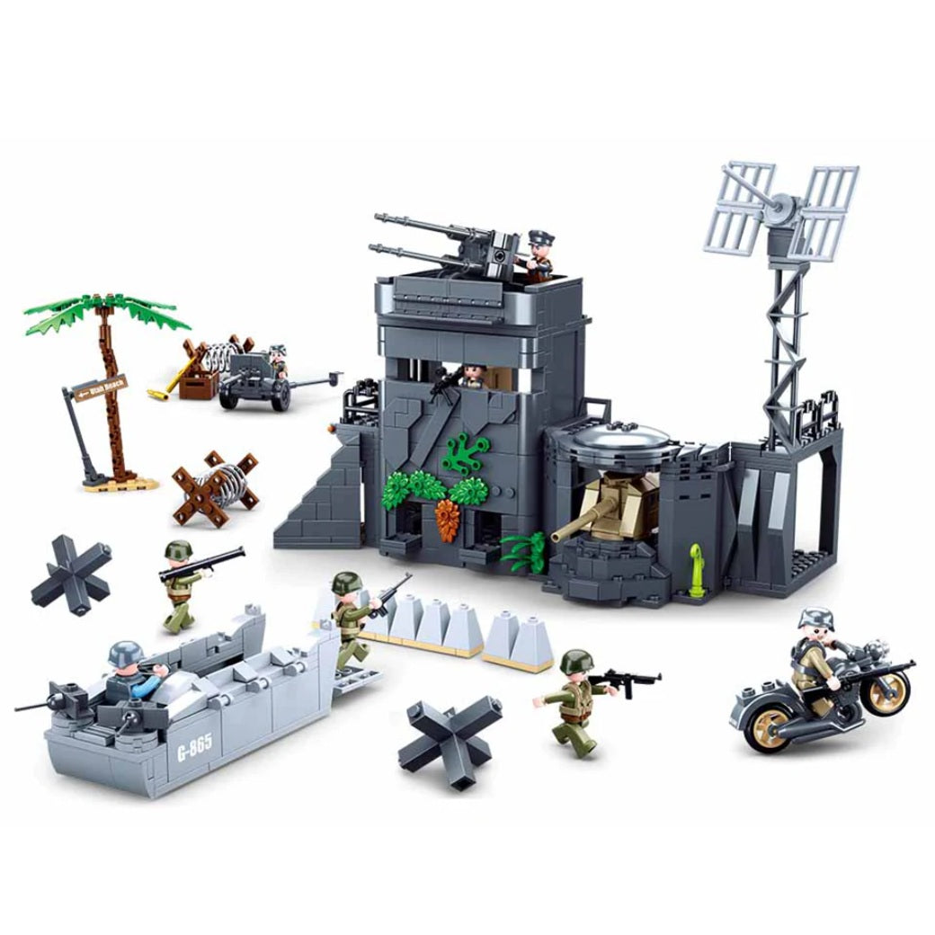Sluban B0861 WW2 The Atlantic Wall with 8 Minifigures