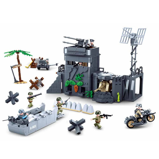 Sluban B0861 WW2 The Atlantic Wall with 8 Minifigures