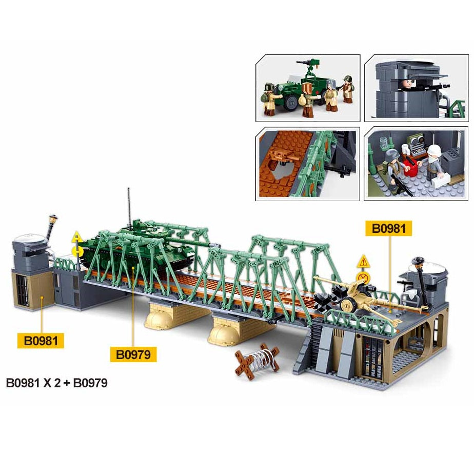 Sluban B0981 Battle of Budapest The Winter Counter Attack with 8 Minifigures
