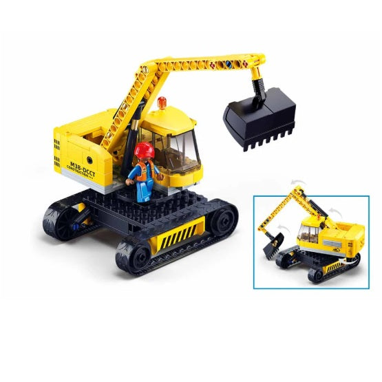 Sluban B1196 Town Construction Excavator With Minifigures