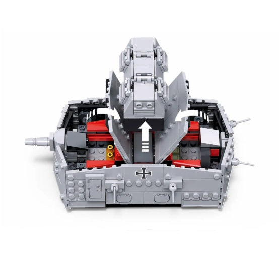 Sluban B1295 WW1 A7V Tank with 5 Minifigures