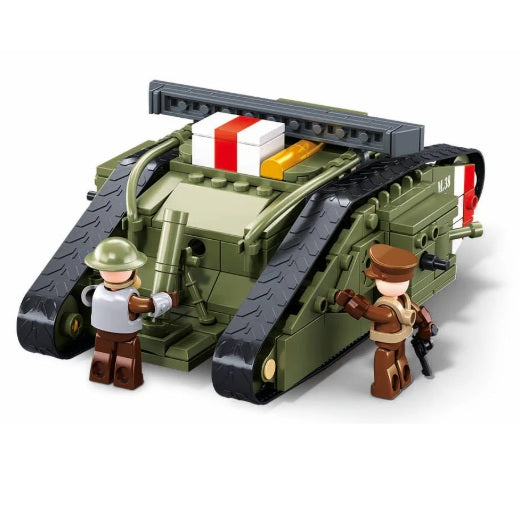 Sluban B1296 WW1 Mark V Tank with 5 Minifigures