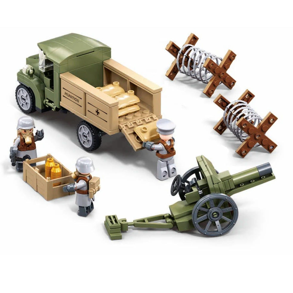 Sluban B1296 WW1 Mark V Tank with 5 Minifigures