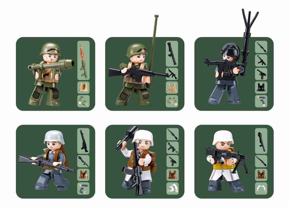 Sluban M38-B1307 POP WWII Military Minifigure Blind Bag