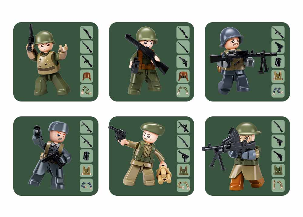 Sluban M38-B1307 POP WWII Military Minifigure Blind Bag