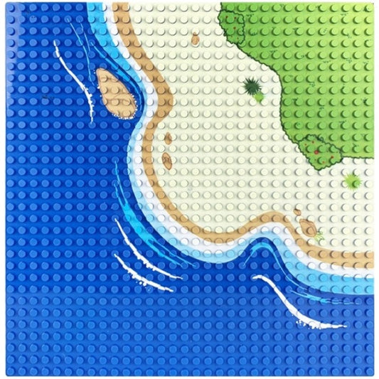 Sluban BP021 Base Plate Ocean Corner 26CM x 26 CM