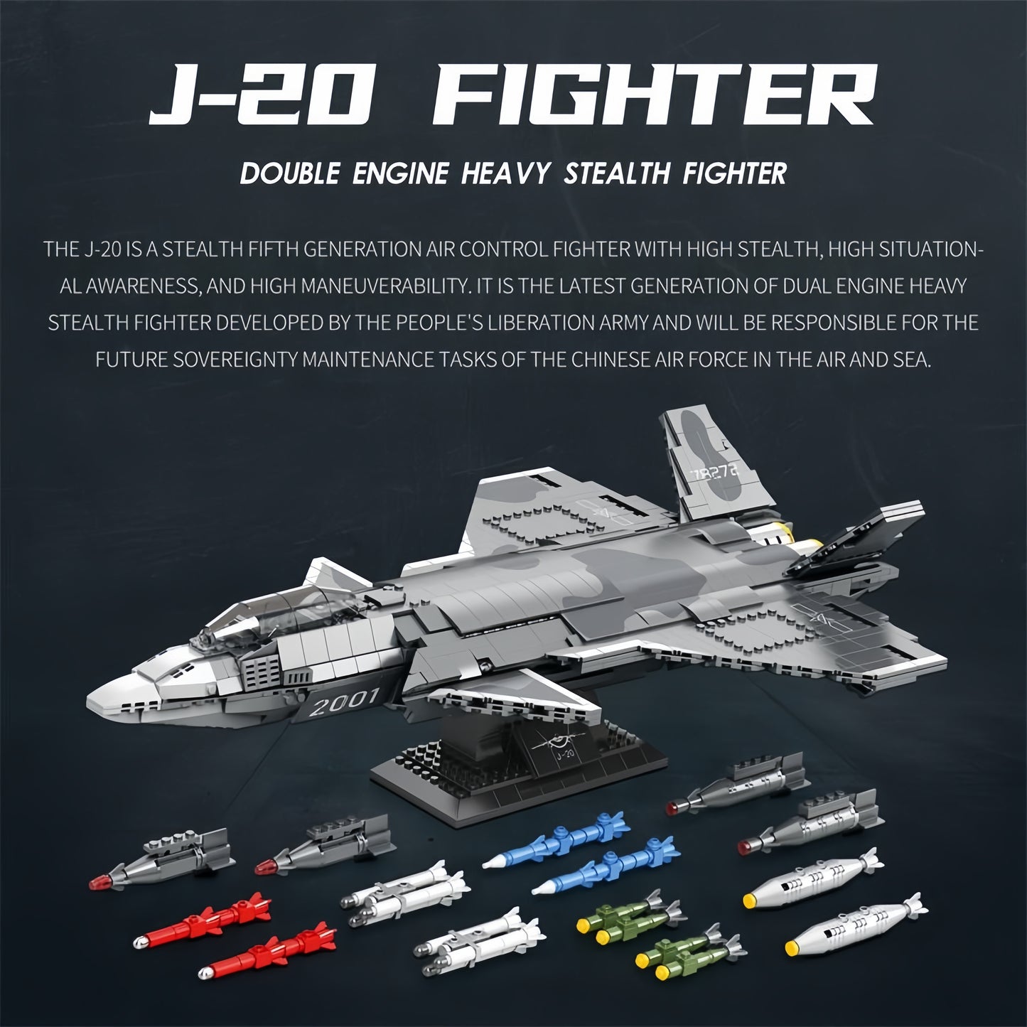 Reobrix 33025 J-20 Mighty Dragon