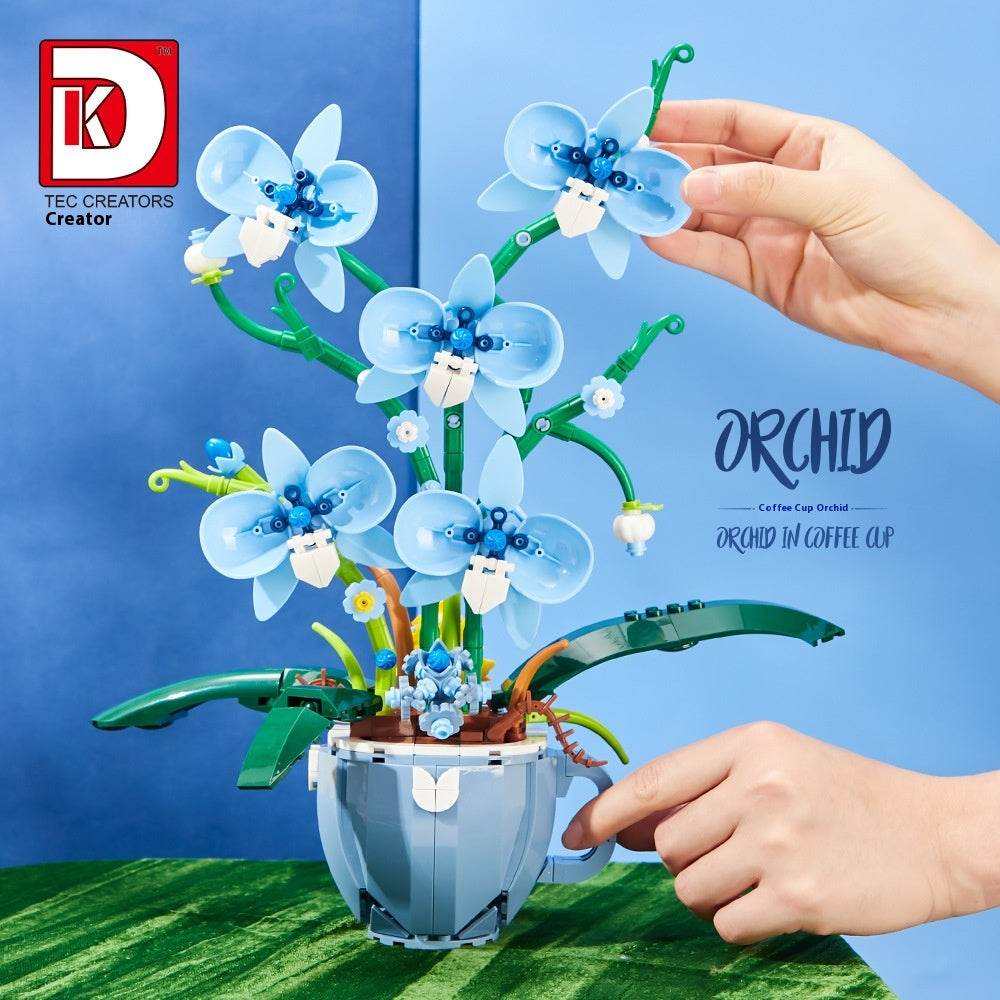 DK 3004 Orchid in the Coffee Cup - Blue