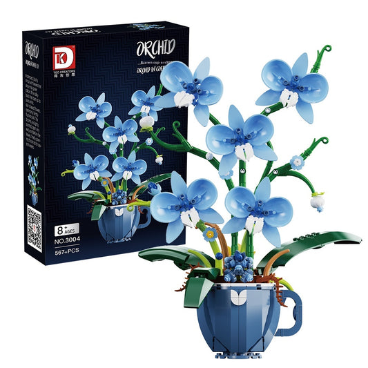 DK 3004 Orchid in the Coffee Cup - Blue