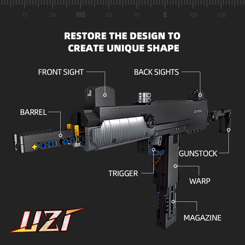 Jiestar 58021 UZI Submachine Gun
