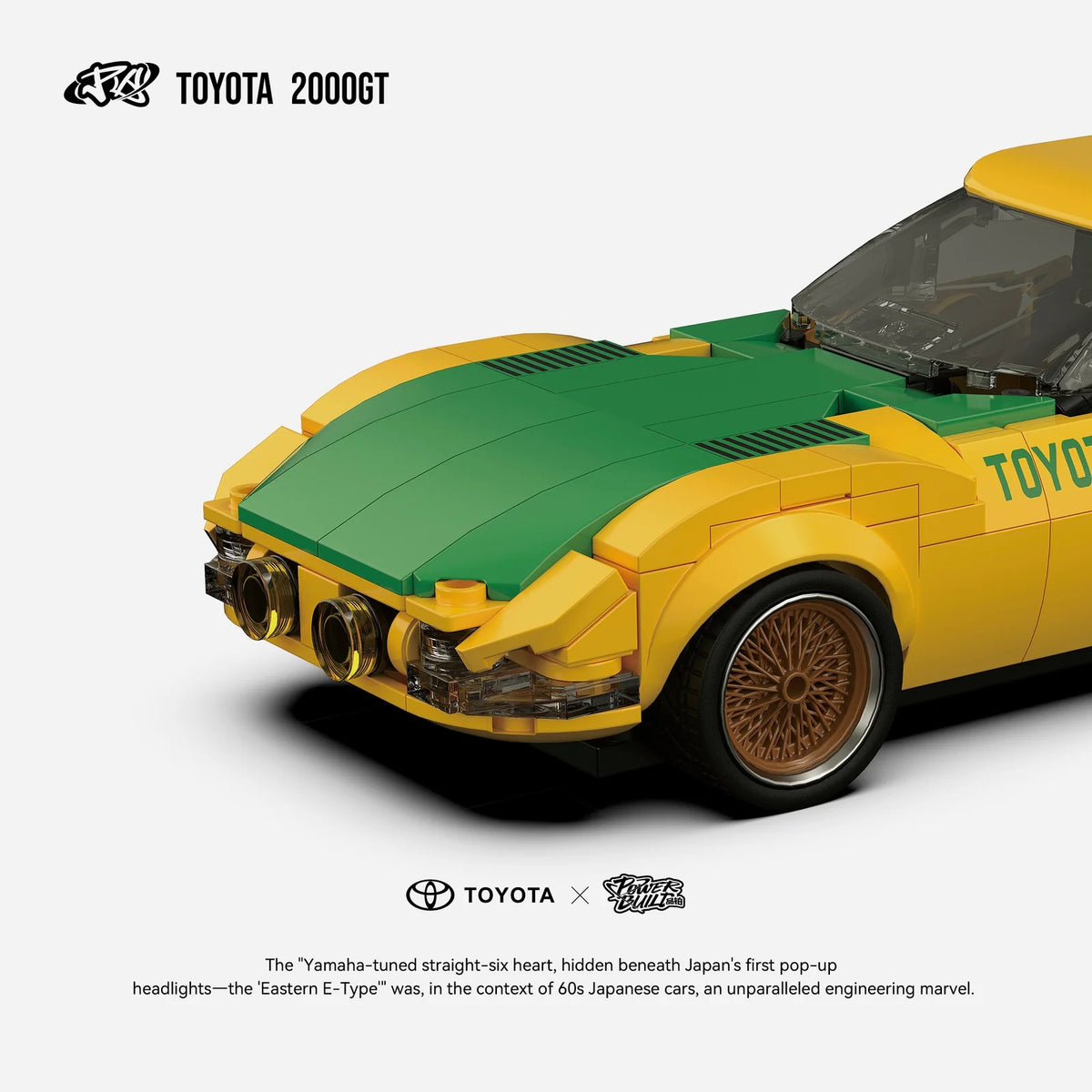 PowerBuild PB8879 Toyota 2000GT Classic Sports Car Building Blocks Model Kit