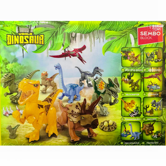SEMBO 205103 World Dinosaur - Dinosaur and Jungle Blind Box (1 of 8) Each