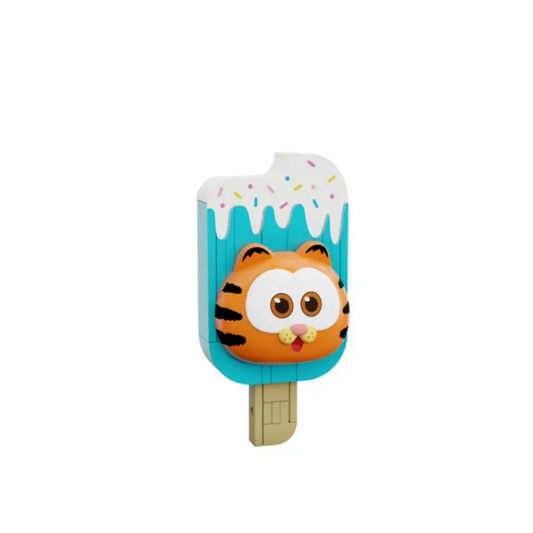 Toy resembling a popsicle with a tiger design on a white background