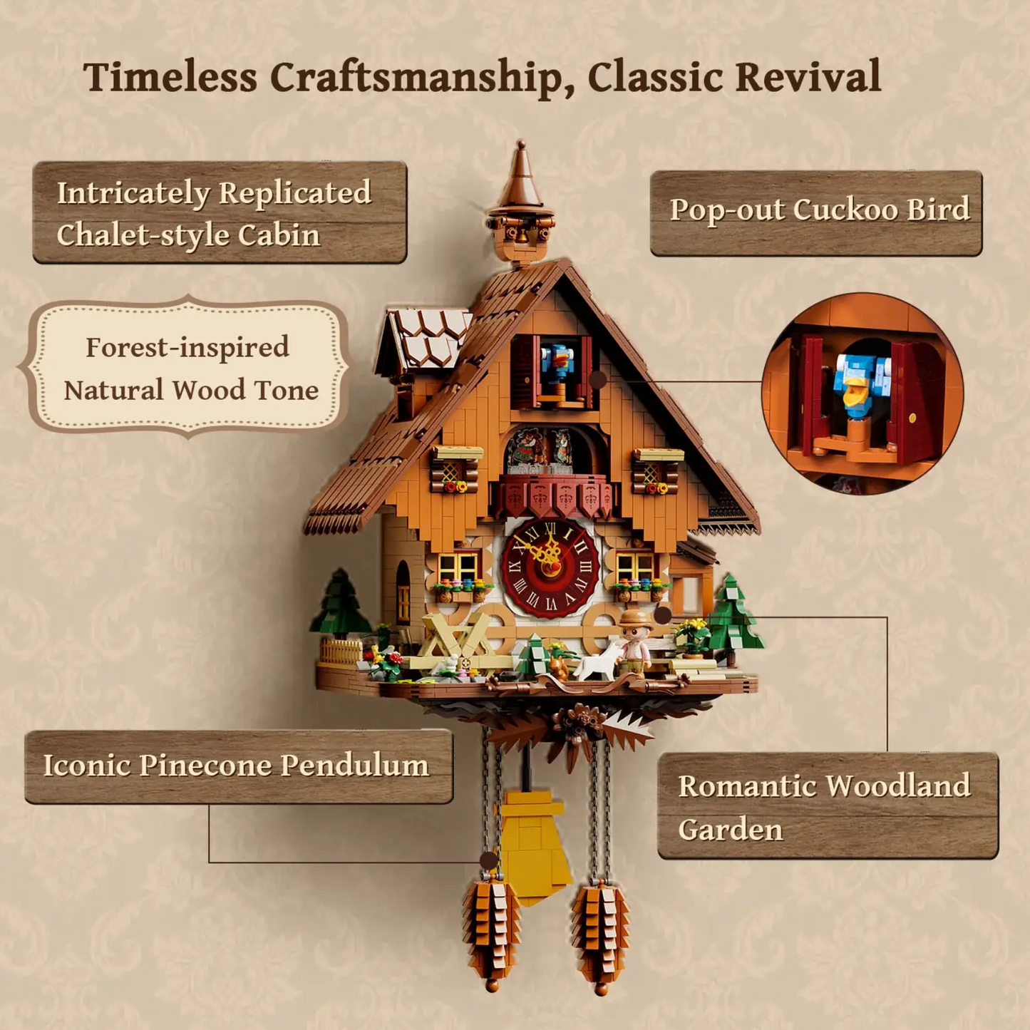 Pantasy 85027 Retro Series - Cuckoo Clock