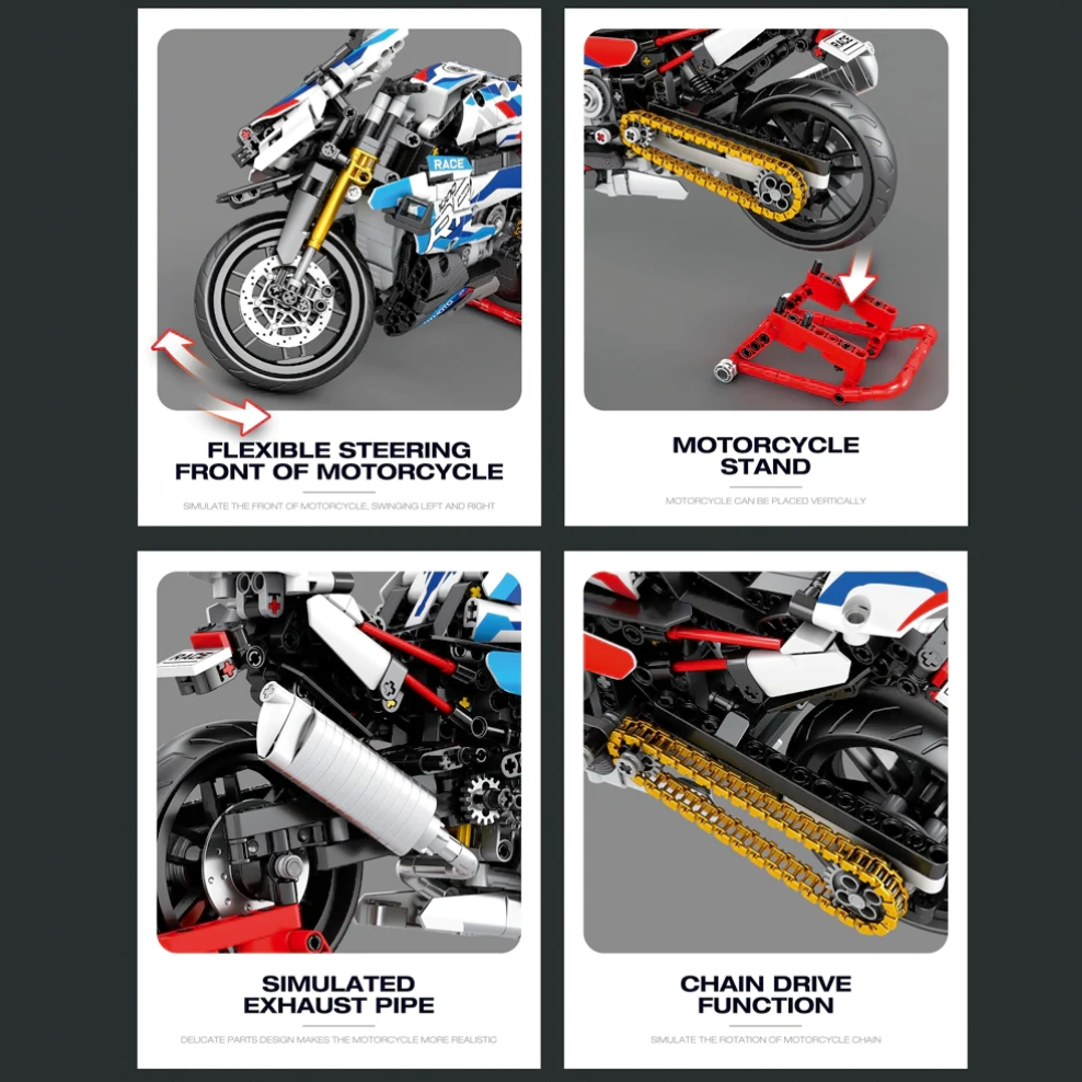 REOBRIX 99040 M1000 Motorcycle Building Block Set (949PCS)