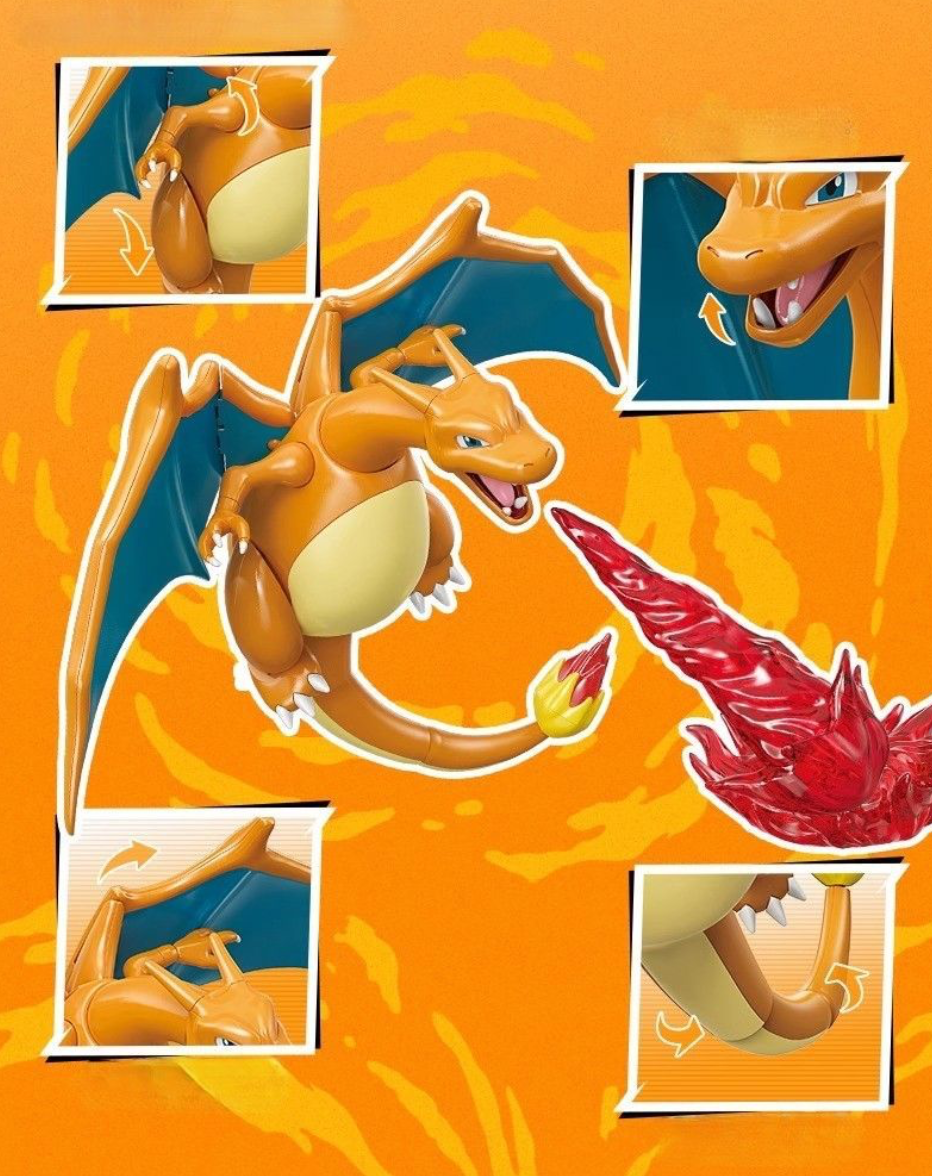 KEEPPLEY K20251 Pokémon Charizard Fire Battle Building Block Set