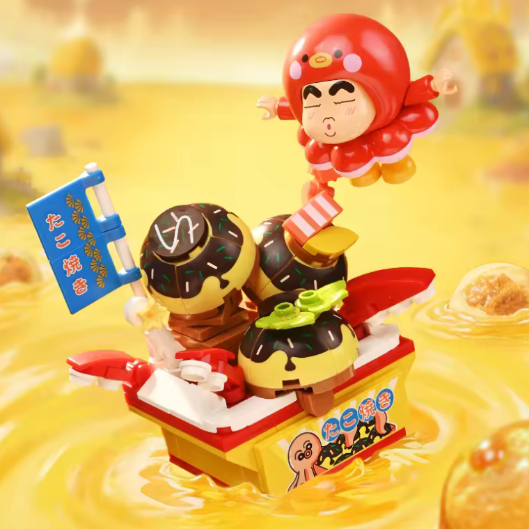 KEEPPLEY K20627 Crayon Shin-chan Takoyaki Street Food Building Block Set