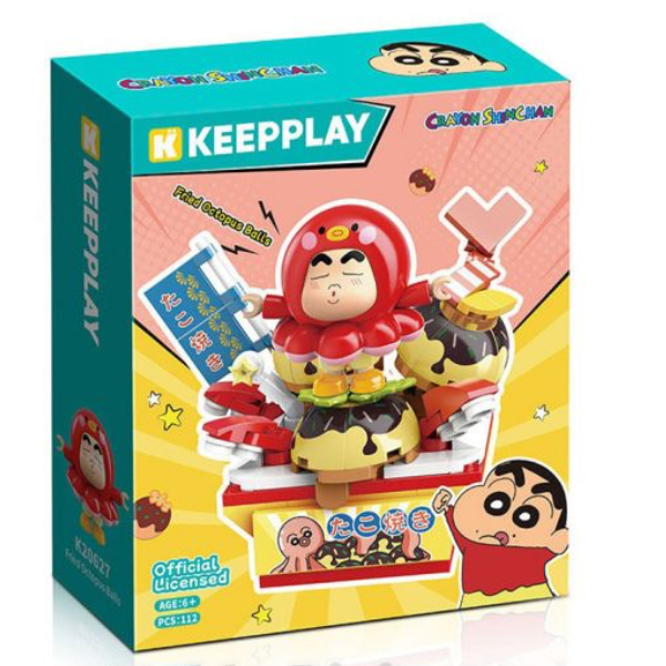 KEEPPLEY K20627 Crayon Shin-chan Takoyaki Street Food Building Block Set