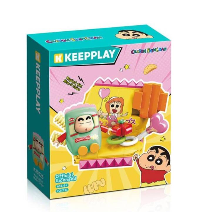 KEEPPLEY K20625 Crayon Shin-chan Potato Chips Snack Building Block Set