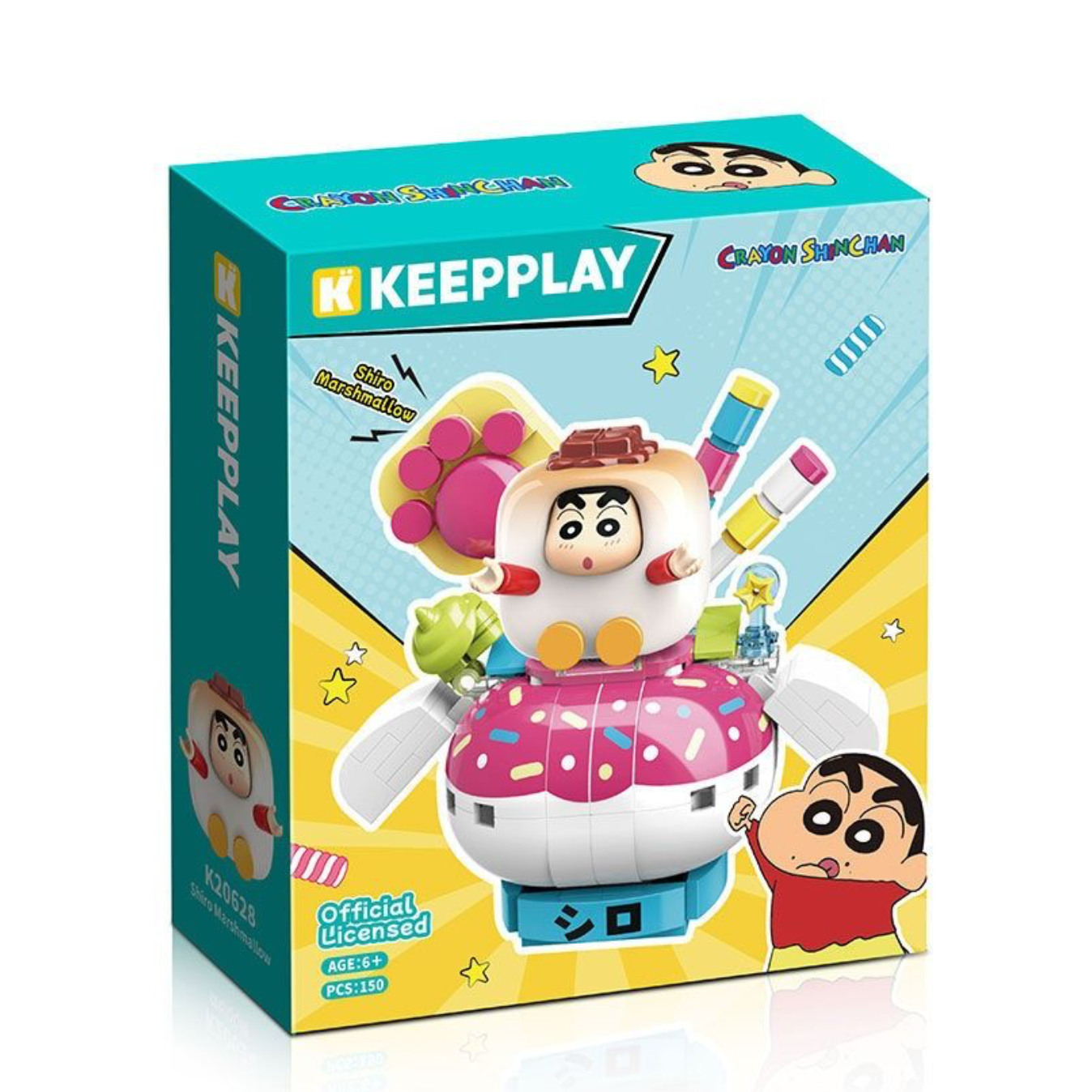 KEEPPLEY K20628 Crayon Shin-chan Donut & Cotton Candy Building Block Set