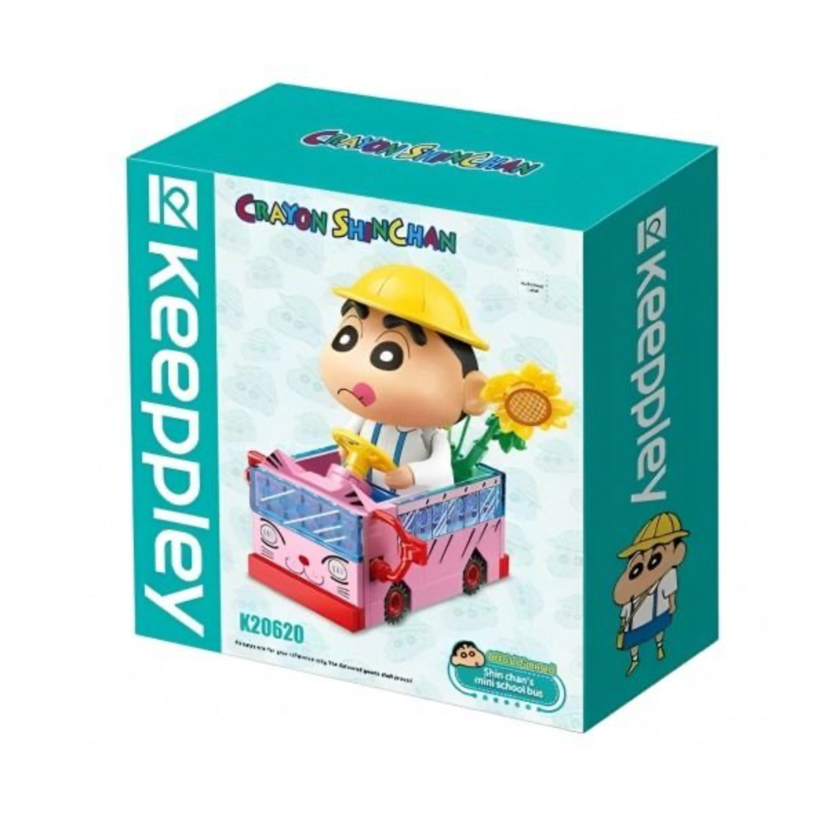 KEEPPLEY K20620 Crayon Shin-chan Mini Cat School Bus Building Block Set