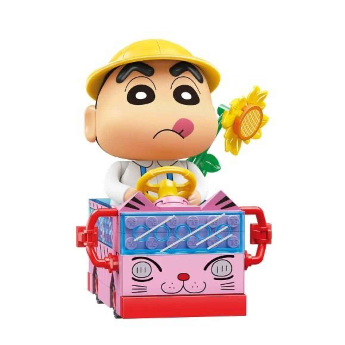 KEEPPLEY K20620 Crayon Shin-chan Mini Cat School Bus Building Block Set