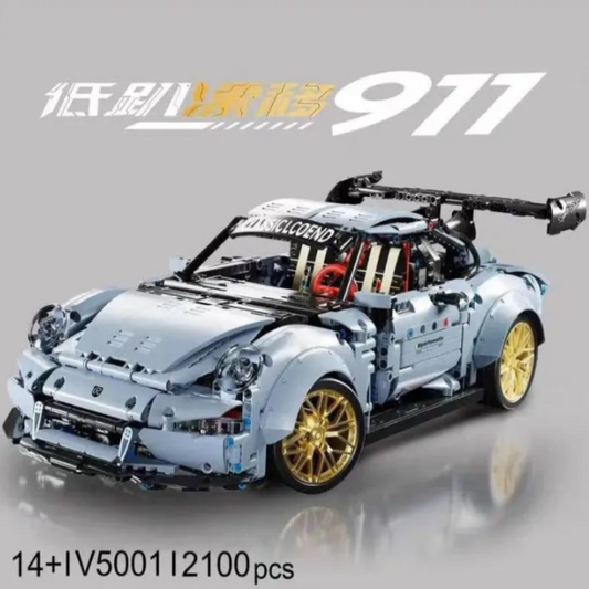KBOX V5001 Porsche 911 RWB Drift Building Blocks 2100PCS Sports Car Model Kit