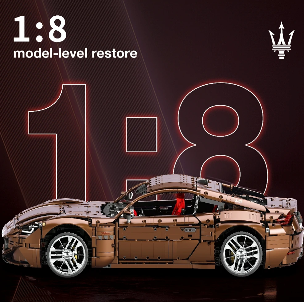 REOBRIX 11009 Maserati GranTurismo RC Building Block Set (5480PCS)(Motorised with Remote)