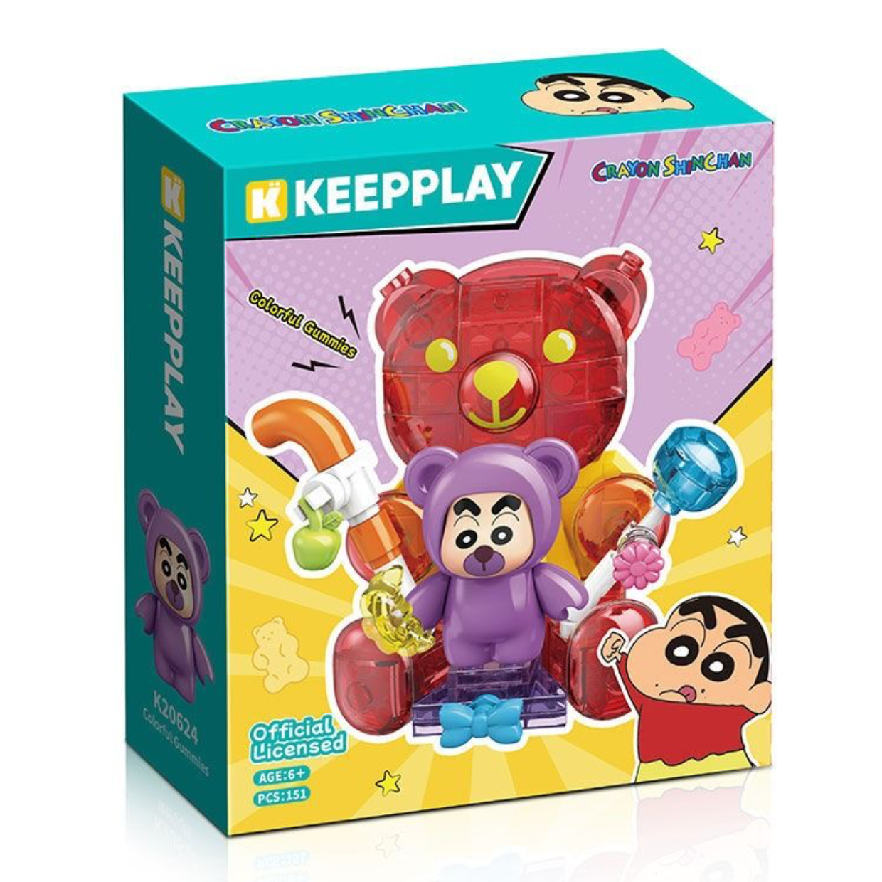KEEPPLEY K20624 Crayon Shin-chan Gummy Bear Candy Building Block Set
