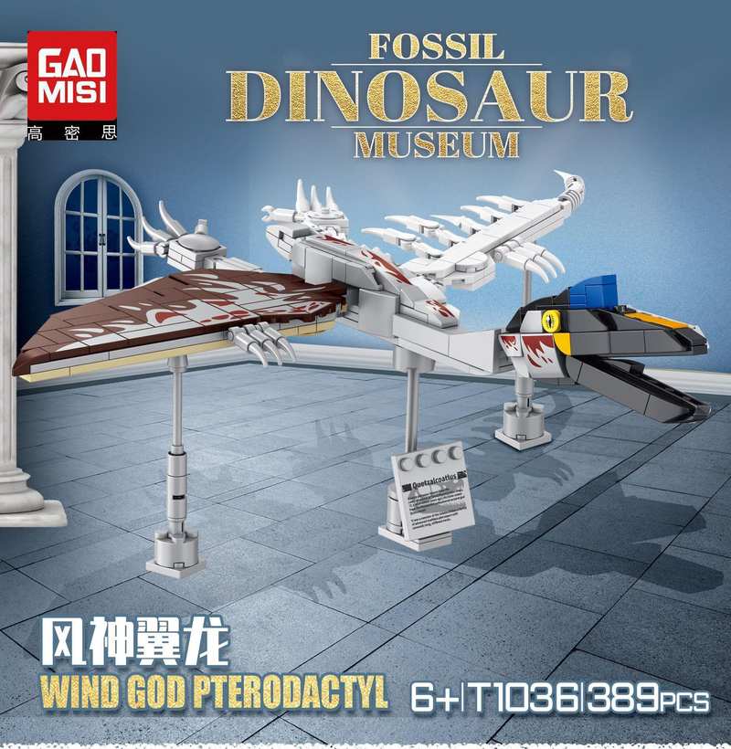 Tycole T1036 Pterodactyl Fossil Dinosaur Museum Building Block Set – 389 Pieces