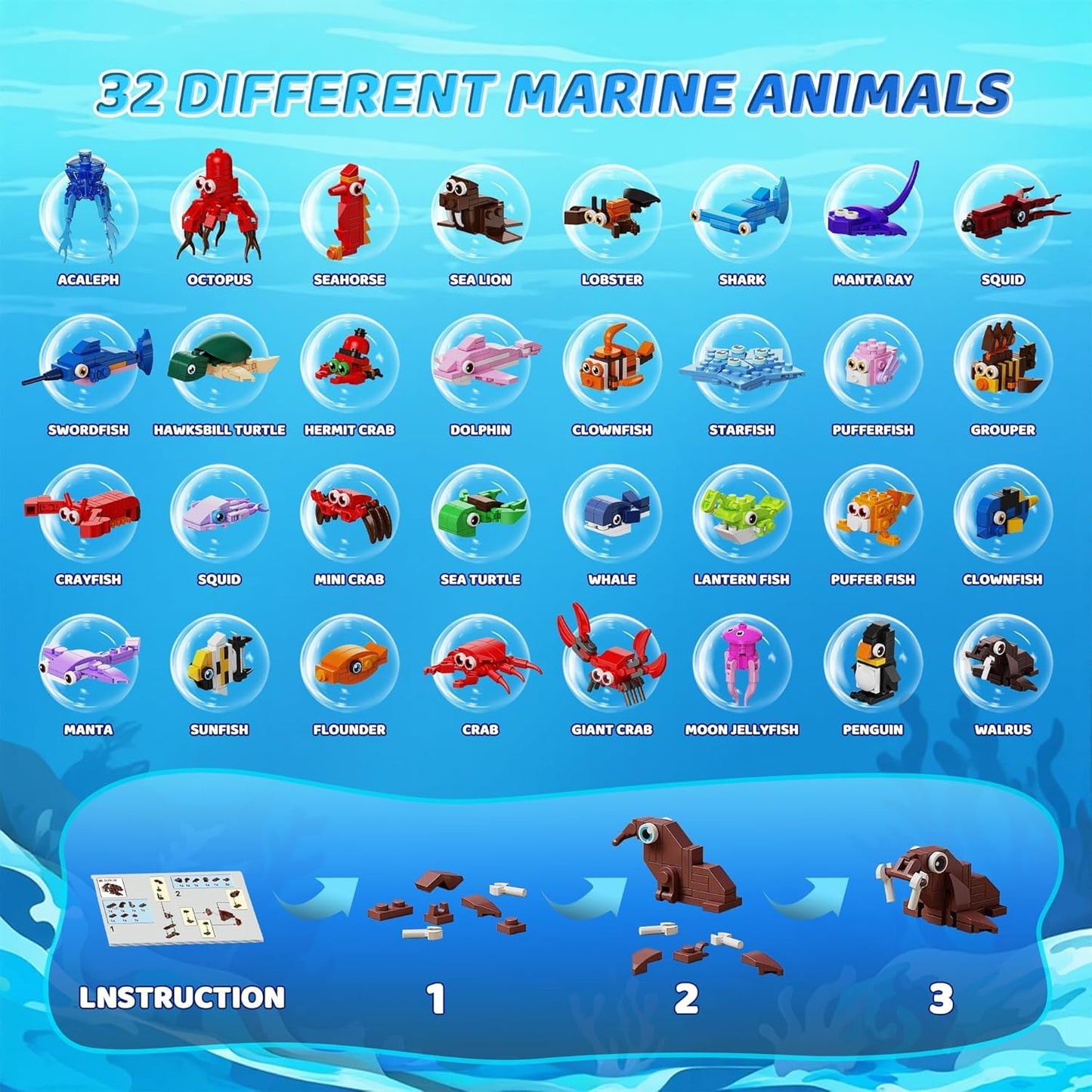 Tycole T2125 Animal world 32 Sea Animals