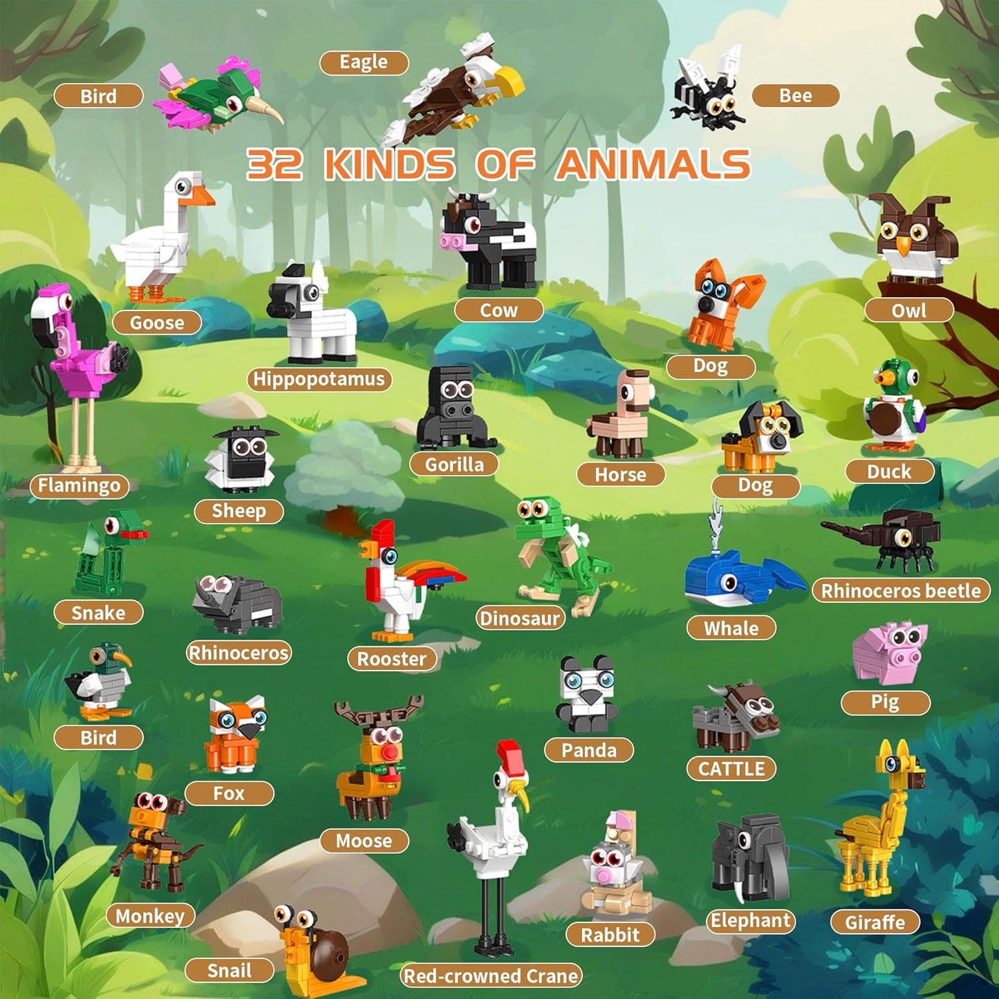 Tycole T2126 Animal world 32 animals