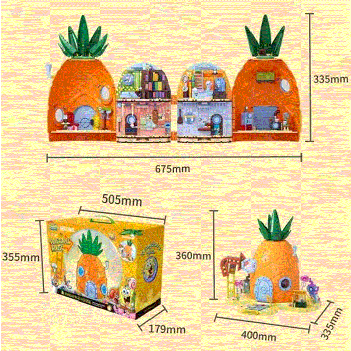 SEMBO Area-X AB0064 SpongeBob SquarePants Pineapple House