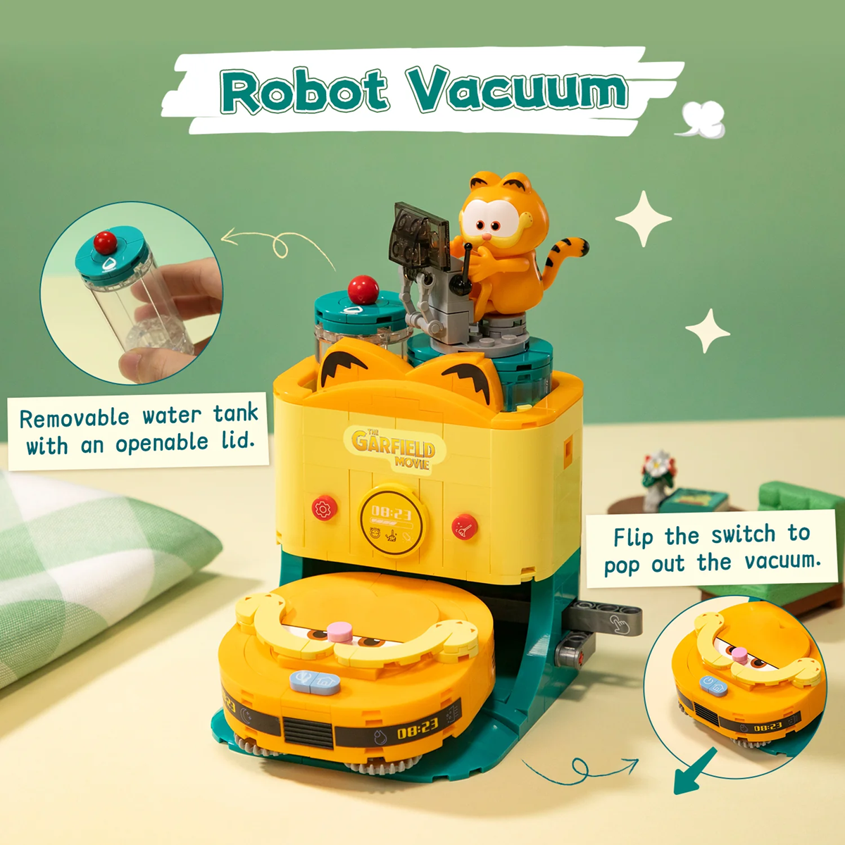 Pantasy 86823 Garfield Robot Vacuum