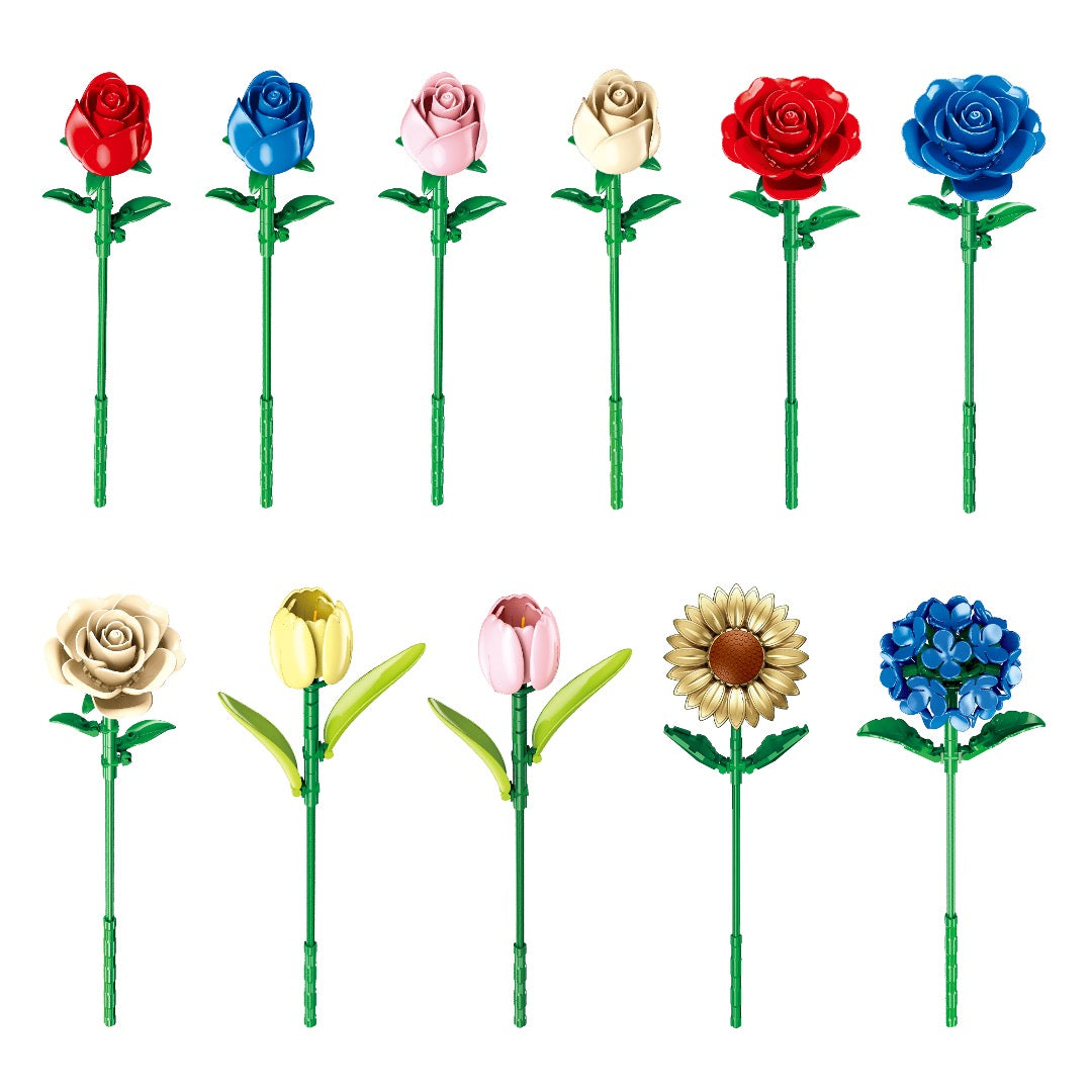 JIESTAR X88001/88002/88004/88008/88010/88011 Build Your Own Flower Bouquet Series