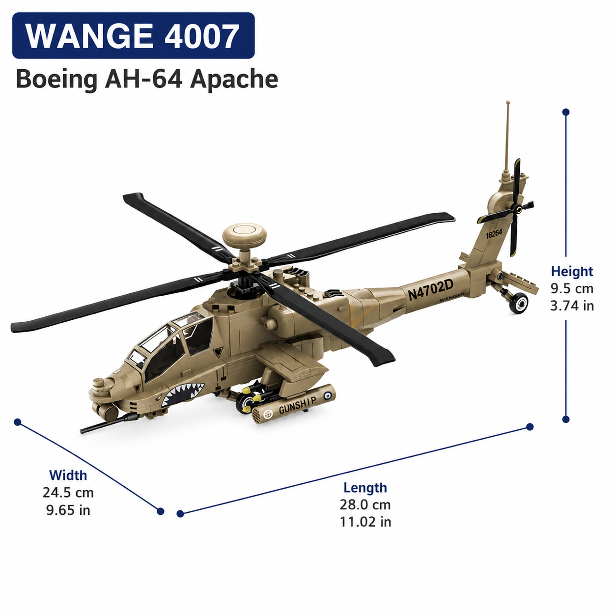 WANGE 4007 Boeing AH-64 Apache